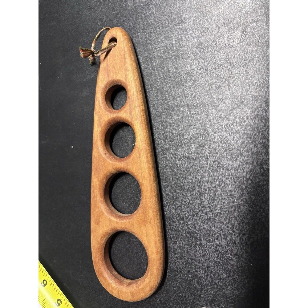 Vintage Solid Wood Spaghetti Measuring Utensil Tool 4 Serving Size Farmhouse